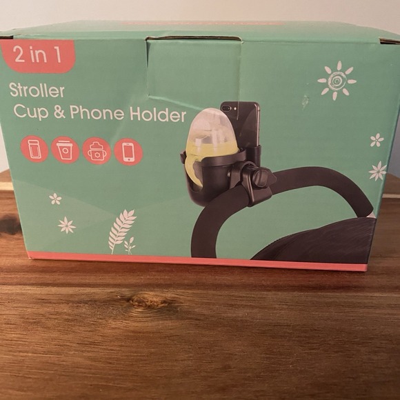 The Unbranded Brand Other - 2 In 1 Stroller Cup Phone Holder New in Box
